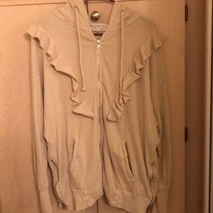 Wildfox oversized zip up hoodie